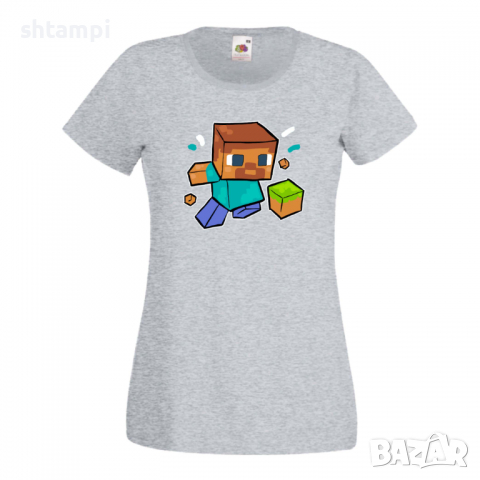 Дамска тениска Steve Football майнкрафт Minecraft,Игра,Забавление,подарък,Изненада,Рожден Ден., снимка 8 - Тениски - 36521418
