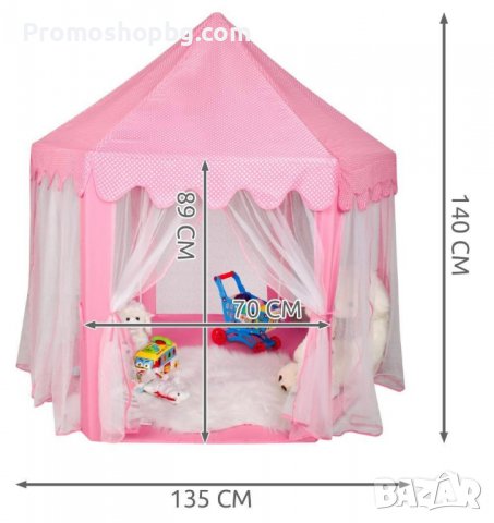 ПРОМОЦИЯ! Детска палатка - замък + чанта за съхранение, снимка 5 - Други - 39997074