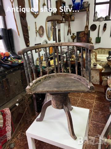АНТИКА!!! Рядък бръснарски стол №1537, снимка 1 - Антикварни и старинни предмети - 35161863