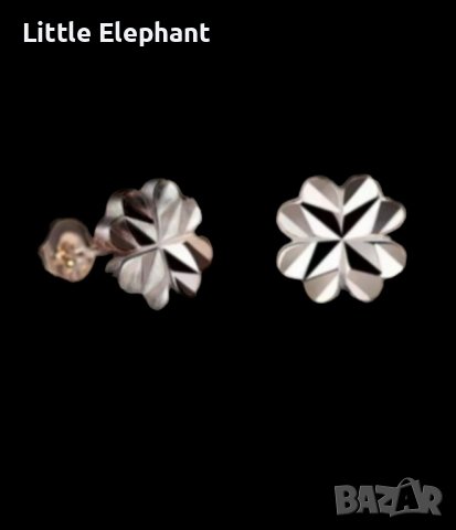 Сребърни обеци,колекция"Flowers"Детелини",лазерна обработка/нови