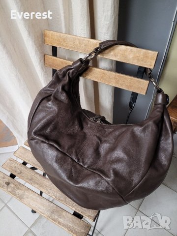 FERCHI Естествена кожа голяма торба,тъмнокафява( 315$ в интернет сайтове), снимка 12 - Чанти - 39862020