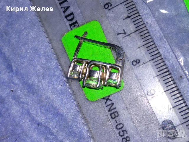 ПРЕКРАСНА СКЪПОЦЕННА СРЕБЪРНА АНГЛИЙСКА ОБЕЦА СРЕБРО 925 с БЛЕСТЯЩИ ФАСЕТИРАНИ ЦИРКОНИ 26514, снимка 8 - Обеци - 40532614