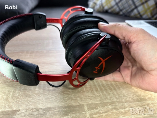 HyperX Cloud Alpha (червено/черно) , снимка 5 - Слушалки и портативни колонки - 53126353