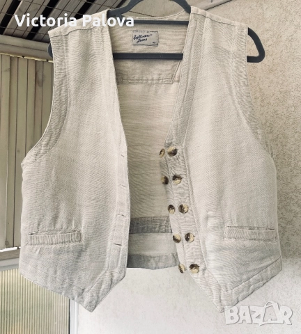 VINTAGE елек BEETHOVEN JEANS CLOTHING FOR YOU , снимка 6 - Елеци - 52095884