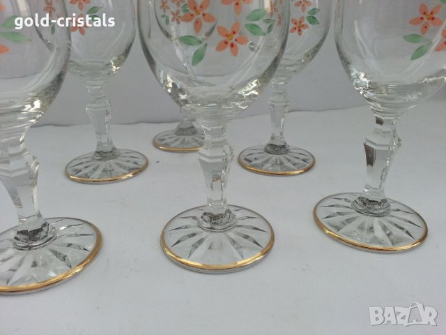  кристални чаши на столче, снимка 5 - Антикварни и старинни предмети - 33117406