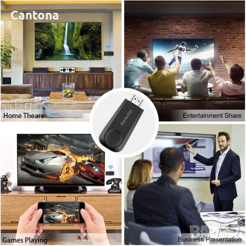 Renkchip E10 WiFi безжичен дисплей приемник, Miracast - iOS/Android/MacOS/Windows, снимка 6 - Приемници и антени - 39260601