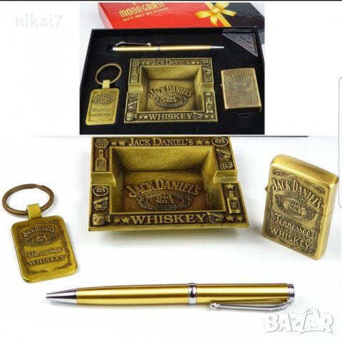 мъжки подаръчен комплект Jack Daniels запалка ключодържател пепелник, снимка 3 - Подаръци за мъже - 27252818