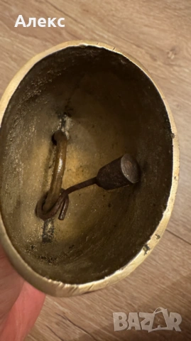 Масивен бронзов чан, хлопка– 240гр, снимка 5 - Антикварни и старинни предмети - 53500147