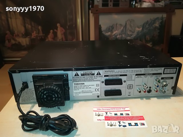 TOSHIBA HDD/DVD/VCR RECORDER-GERMANY 1207221303, снимка 11 - Плейъри, домашно кино, прожектори - 37365103