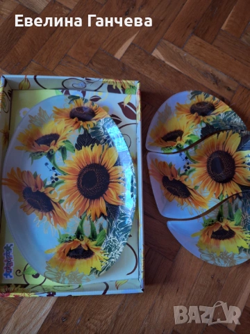 Плато за сервиране слънчогледи, снимка 3 - Прибори за хранене, готвене и сервиране - 53518029