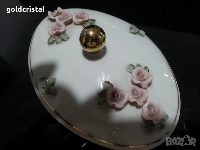 стар български порцелан кутия за бижута , снимка 5 - Антикварни и старинни предмети - 51628881