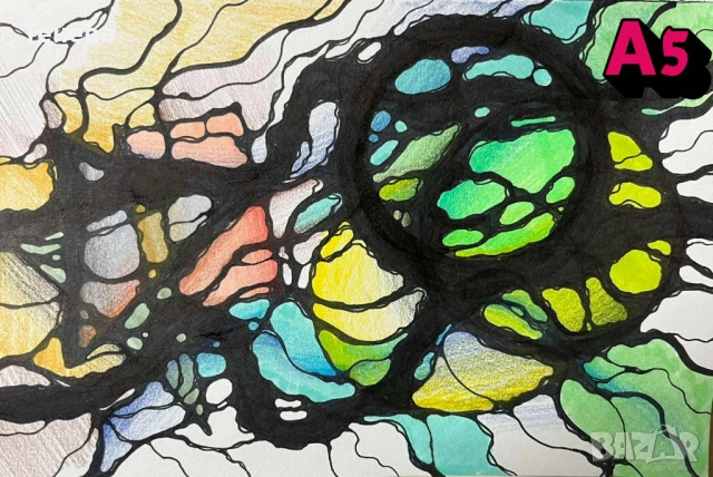 Абстрактни рисунки различни размери, снимка 4 - Картини - 52548630