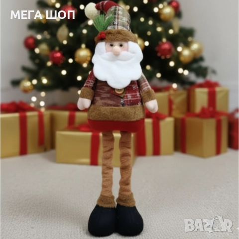 Голяма коледна играчка  Елен, Снежен човек или дядо Коледа - разтягаща до 50см, снимка 4 - Декорация за дома - 52584004