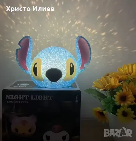 Стич синя настолна лампа Disney Stitch, снимка 2 - Настолни лампи - 49289580