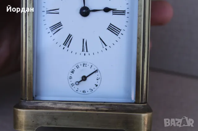 Стар каретен бронзов пътнически часовник , снимка 10 - Антикварни и старинни предмети - 50099272