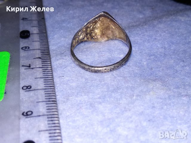 СТАРИНЕН СРЕБЪРЕН ПРЪСТЕН ВИСОКА ПРОБА ОКСИДИРАНО СРЕБРО АЖУРНА МАЙСТОРСКА РЪЧНА ИЗРАБОТКА 36598, снимка 10 - Антикварни и старинни предмети - 39971059