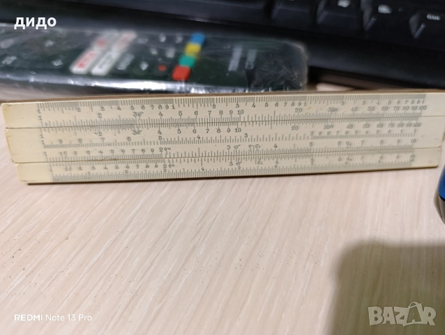 Руска логаритмична линийка от 1960 г., снимка 3 - Колекции - 52695386