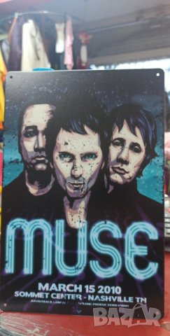 Метална табела (плакет) MUSE-15 март 2010 в акварел стил