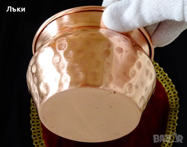 Медно котле,медна чаша за вино,чиста червена мед. , снимка 4 - Антикварни и старинни предмети - 51895094