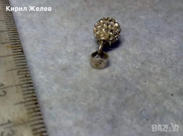 СРЕБЪРНО МЕДАЛЬОНЧЕ АРТ ВИСУЛКА СРЕБРО 925 с БЯЛ ЕМАЙЛ и ИСКРЯЩИ КРИСТАЛЧЕТА 49361, снимка 4 - Колиета, медальони, синджири - 49733883