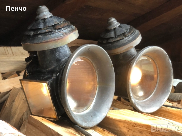 чифт старинни фенери за файтон, снимка 18 - Антикварни и старинни предмети - 34250352
