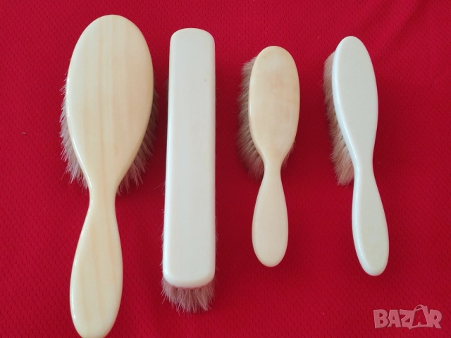 Комплект четки за дрехи и коса, слонова кост. , снимка 2 - Антикварни и старинни предмети - 51655486
