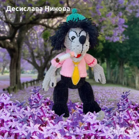 Вълкът от"Ну погоди"-ръчна изработка, снимка 15 - Плюшени играчки - 36918136