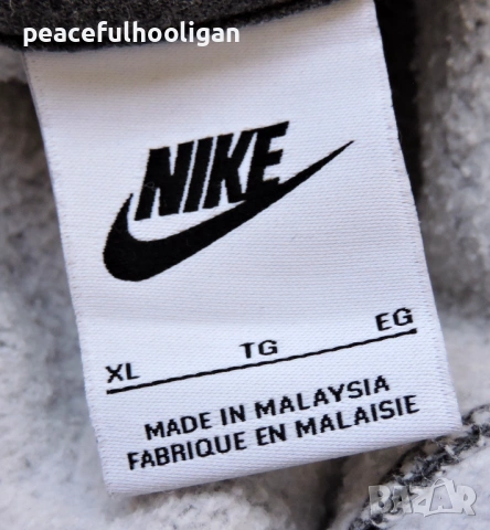 Nike мъжки сив суичър с качулка като ново, размер XL-XXL, снимка 10 - Суичъри - 53394058