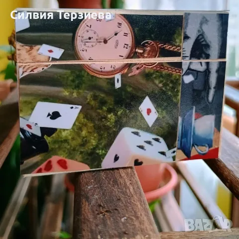 Ръчно изработена дървена кутия с вътрешна декорация , снимка 4 - Декорация за дома - 50347165