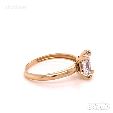 Златен дамски пръстен 1,87гр. размер:54 14кр. проба:585 модел:36285-1, снимка 3 - Пръстени - 53045586