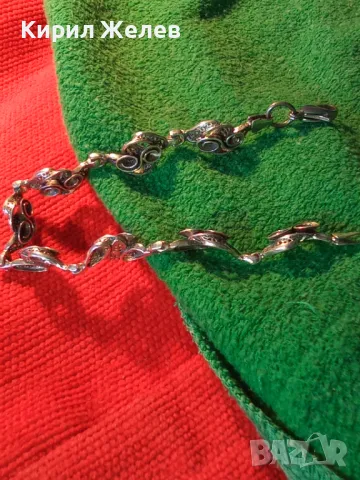 ИЗУМИТЕЛНО КРАСИВА АРТ СРЕБЪРНА ГРИВНА СРЕБРО 925 с БЯЛА ПОЗЛАТА Закопчалка БЛАГОРОДНА СТОМАНА 47484, снимка 15 - Гривни - 48492785