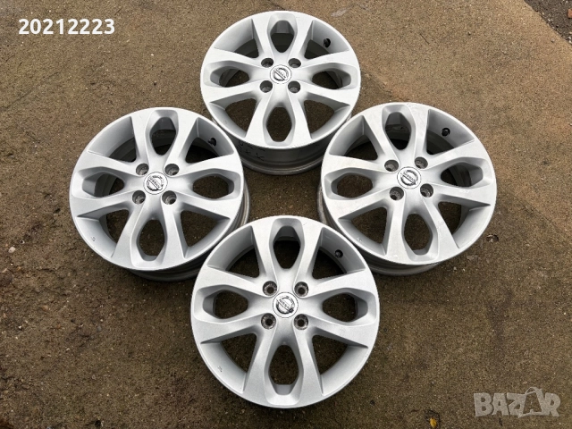 4 броя алуминиеви джанти за Nissan Micra IV,15, снимка 5 - Гуми и джанти - 52708421