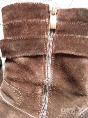Оригинални мъжки ботуши от естествен кафяв велур , снимка 8 - Мъжки ботуши - 27376153