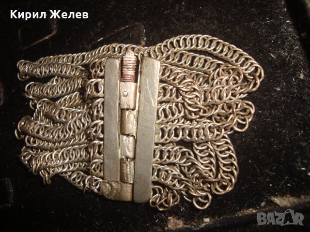 19 век сребърна сачанена възрожденска ПЛЕТКА ГРИВНА ЕТНО НАКИТ за НОСИЯ с ЩИФТ МАЙСТОРСКО БИЖУ 22282, снимка 16 - Антикварни и старинни предмети - 33215629