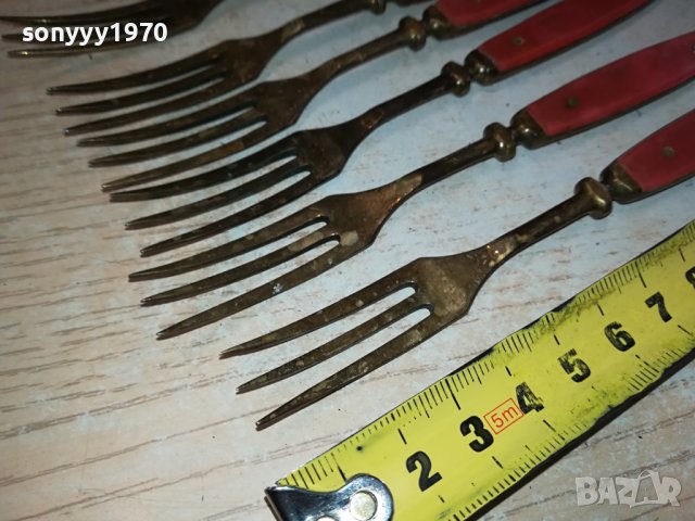 ВИЛИЦИ 6БР ОТ ФРАНЦИЯ-МЕД МЕСИНГ 1001241854, снимка 4 - Антикварни и старинни предмети - 43748756