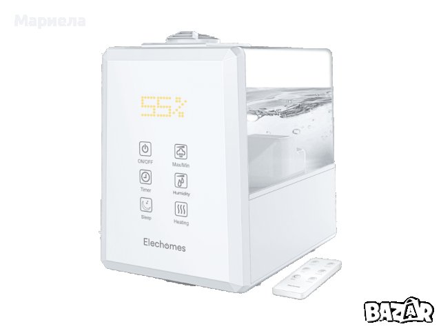 Ултразвуков овлажнител Elechomes 6L, топла и студена мъгла за голяма стая 