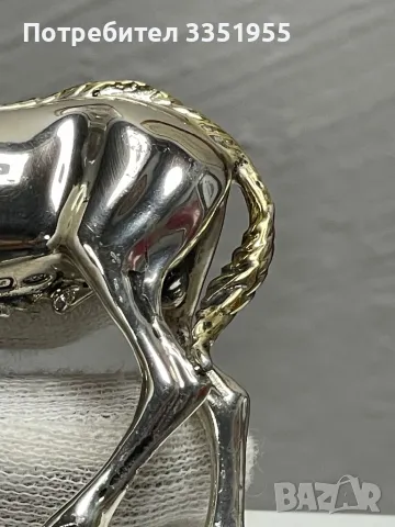 Статуетка на Елен от масивно сребро, снимка 10 - Статуетки - 49878252