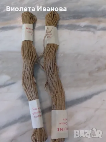 Мулине, светло кафяво,, 12 броя 