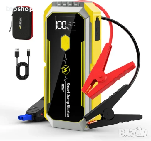 НОВ смарт jump starter стартов стартер 5000A, батерия за старт на двигателя, 26800mAh