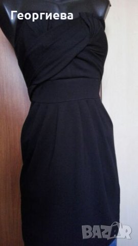 Къса плътна черна рокля H&M ПРОМОЦИЯ👗🍀XS,S (34-36)👗🍀 арт.097, снимка 2 - Рокли - 27556109