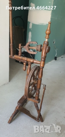 Голям старинен дървен чакрък, снимка 3 - Антикварни и старинни предмети - 52668698