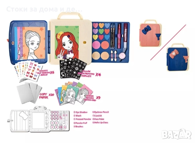 ✨Детски комплект гримове Млад стилист, снимка 5 - Играчки за стая - 52645818