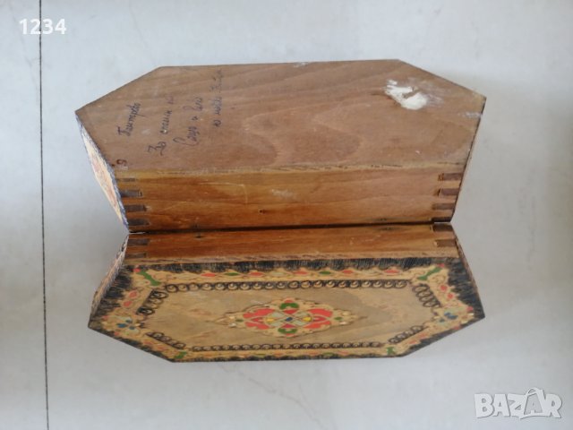 Шестоъгълна дървена кутия 22 х 12 х h 6 см. , снимка 4 - Други стоки за дома - 36914298
