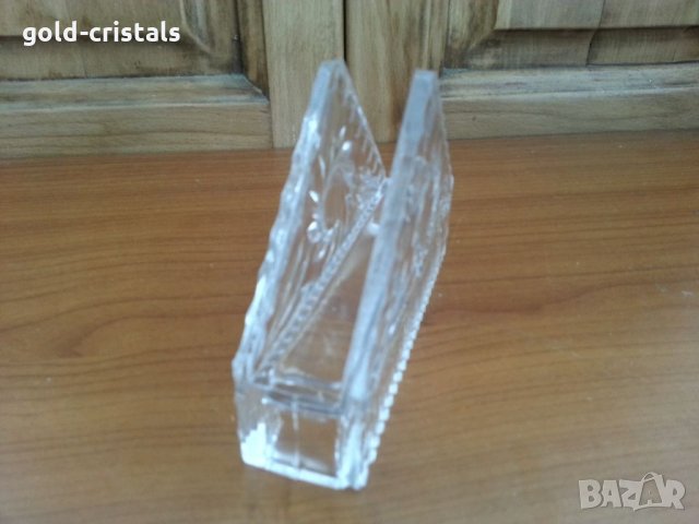 Стар кристален салфетник, снимка 2 - Антикварни и старинни предмети - 33127030