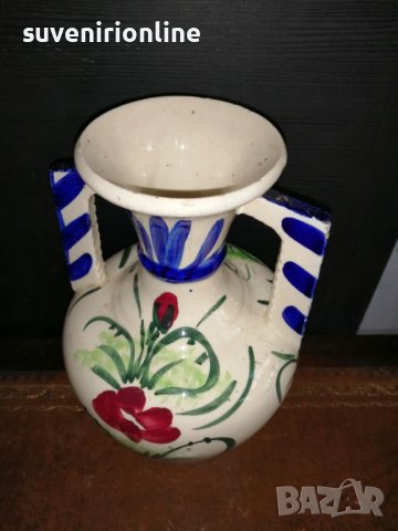 Стара ваза ръчнорисувана, снимка 2 - Вази - 38473495