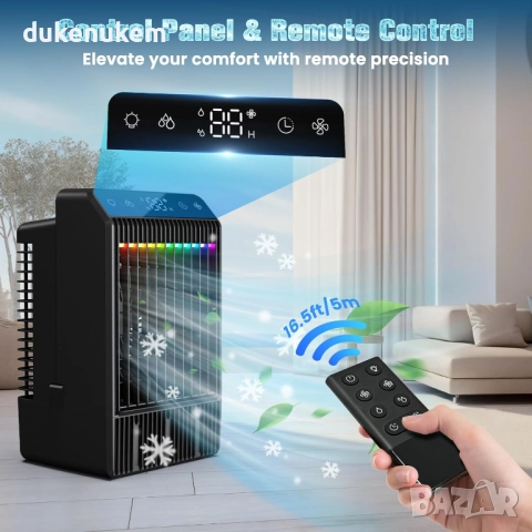 Мини климатик, резервоар 1000 ml, дистанционно управление, снимка 6 - Климатици - 52748421