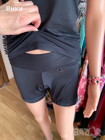 Къс чернен спортен панталон за колоездене, снимка 3 - Къси панталони и бермуди - 40745225
