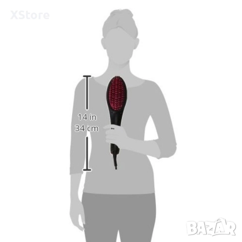 Четка за изправяне и изсушаване с LCD дисплей и 3D керамични цилиндри TV51, снимка 7 - Фризьорски принадлежности - 52595191