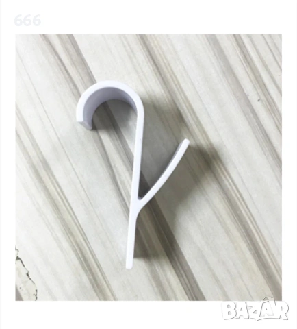 Комплект 4 куки за радиатор, пластмаса, бял, 2.5х10.5х7см, снимка 2 - Други стоки за дома - 53112244