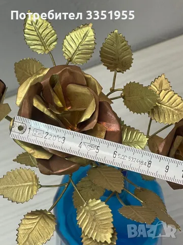 Красива метална антикварна роза, снимка 8 - Декорация за дома - 48355040